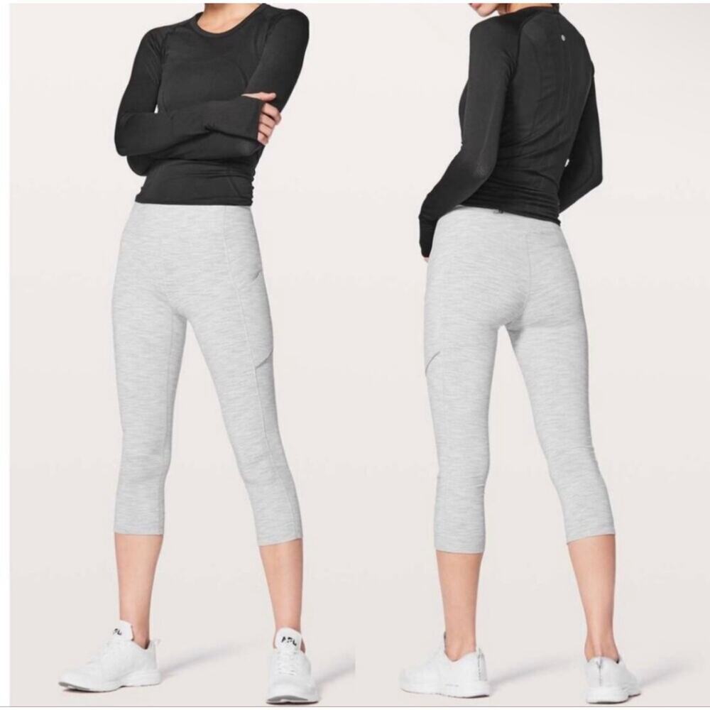 Lululemon Speed Up Crop 21" Wee Are From Space Nimbus Battleship Size 6